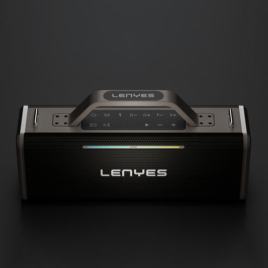 Lenyes S838 RGB Işıklı Taşınabilir Çift Mikrofonlu TWS Bluetooth Speaker Hoparlör v5.0