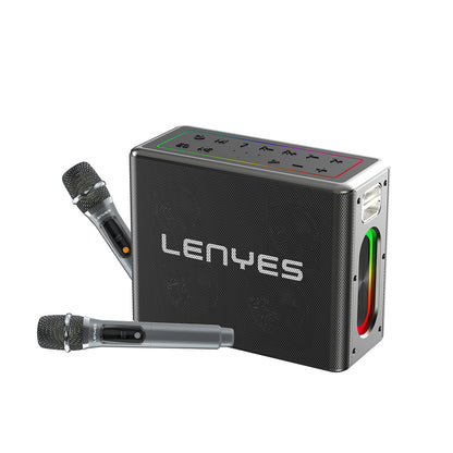 Lenyes S861 12.000mAh Powerbank Özellikli Çift Mikrofonlu Bluetooth Speaker Hoparlör v5.0