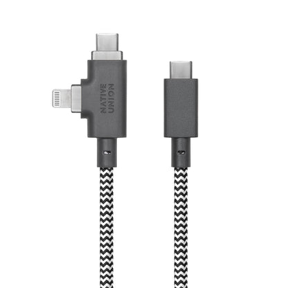Native Union Belt Serisi Duo Pro Type-C to Type-C - Lightning Şarj Kablosu 240W 2.4M