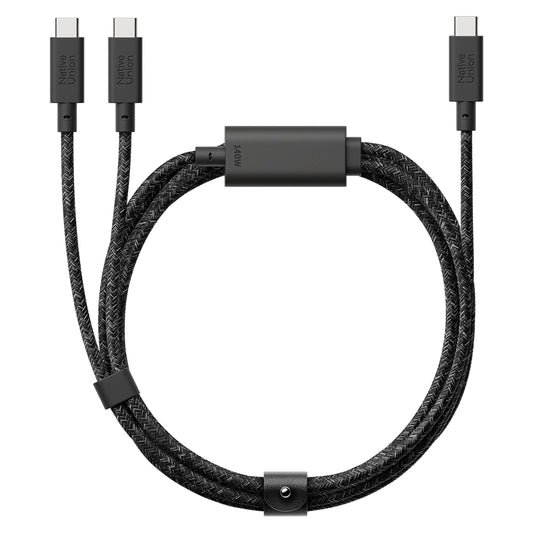 Native Union Belt Serisi PD 2in1 Type-C To Type-C Hızlı Şarj Özellikli Şarj ve Data Kablosu 140W 2M