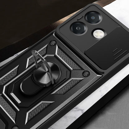 Oppo A3x Kılıf Magnetik Standlı Kamera Korumalı Zore Sürgülü Vega Kapak