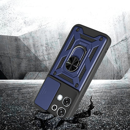 Oppo A6 Pro Kılıf Magnetik Standlı Kamera Korumalı Zore Sürgülü Vega Kapak