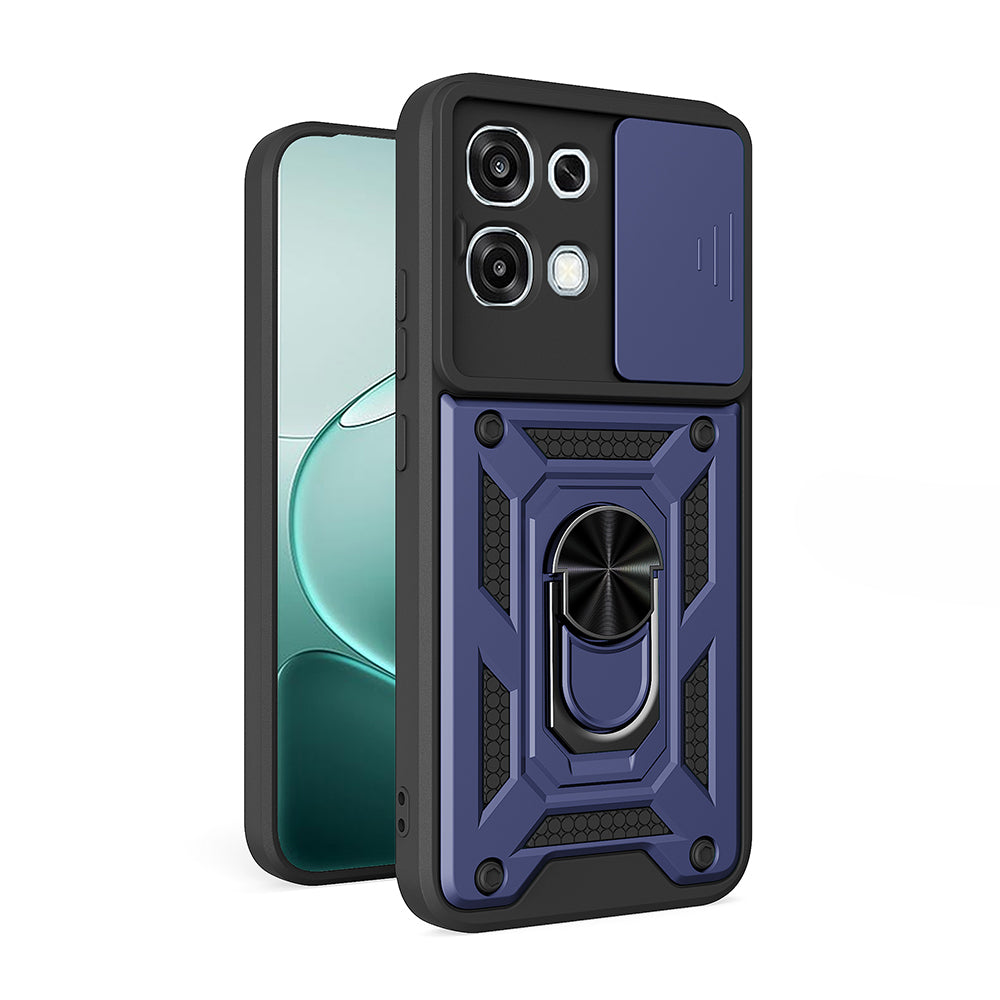 Oppo A6 Pro Kılıf Magnetik Standlı Kamera Korumalı Zore Sürgülü Vega Kapak