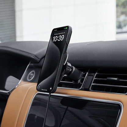 Pitaka MagEZ Pro 2 M-safe Şarj Özellikli Qi2 Aramid Fiber Araç Telefon Tutucu