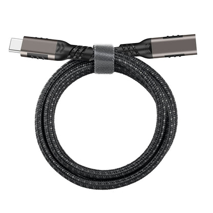 Qgeem Extension USB3.2 Type-C PD Uzatma Kablosu 100W 20Gbps 4K@60Hz 0.2 Metre