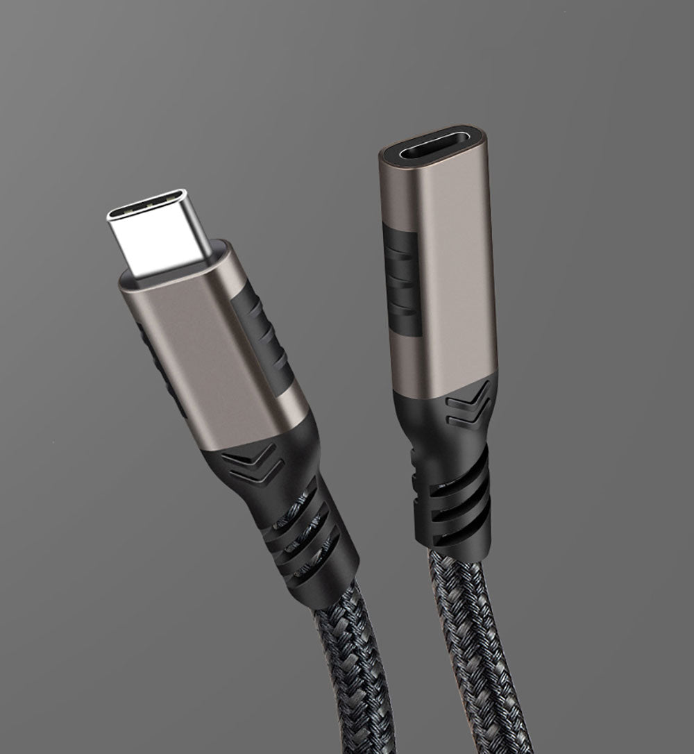Qgeem Extension USB3.2 Type-C PD Uzatma Kablosu 100W 20Gbps 4K@60Hz 2 Metre