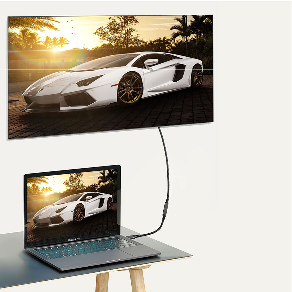 Qgeem Extension USB3.2 Type-C PD Uzatma Kablosu 100W 20Gbps 4K@60Hz 3 Metre