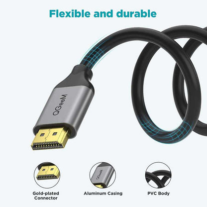 Qgeem QG-AV17 Görüntü ve Ses Aktarıcı HDMI Kablo 2.1 Versiyon 8K HD Kalite 48Gbps 1.83 metre
