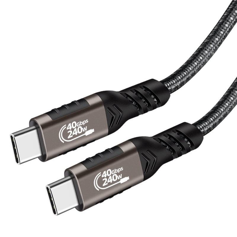 Qgeem QG01 Type-C to Type-C USB4 PD Data Kablosu 240W 40Gbps 8K@60Hz 1 Metre