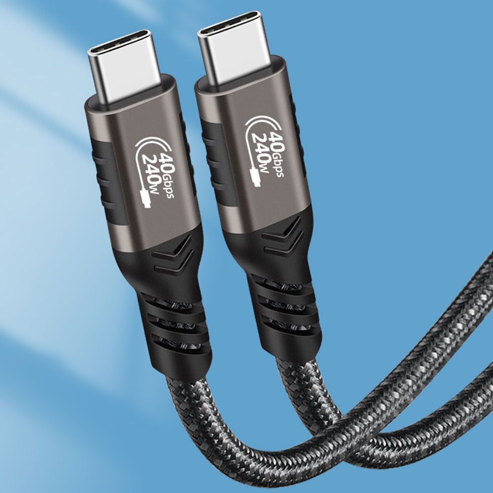 Qgeem QG01 Type-C to Type-C USB4 PD Data Kablosu 240W 40Gbps 8K@60Hz 1.5 Metre