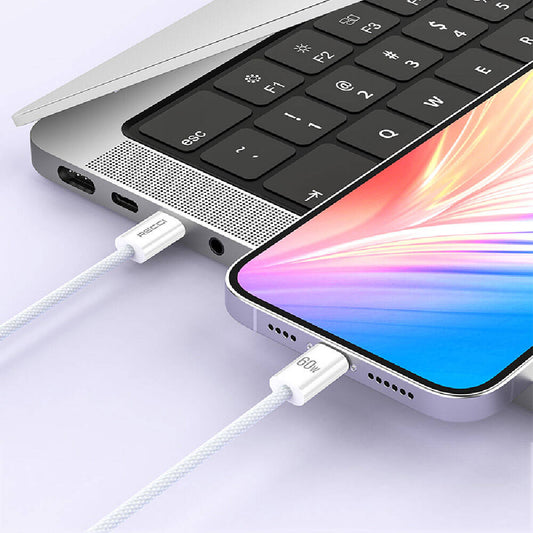 Recci RS15CC Nature Serisi 60W Hızlı Şarj Özellikli Type-C To Type-C PD Kablo 2M