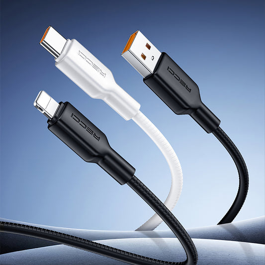 Recci RS46C USB-A to Type-C 2.4A Hızlı Şarj Özellikli Data ve Şarj Kablosu 100W 1.2M