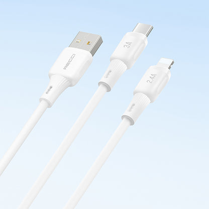 Recci RS52CL Type-C to Lightning PD Hızlı Şarj Özellikli Data ve Şarj Kablosu 30W 1M
