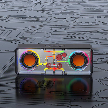 Recci RSK-W38 Space Station Serisi RGB Led Işıklı Bluetooth Hoparlör FM Radio Özellikli