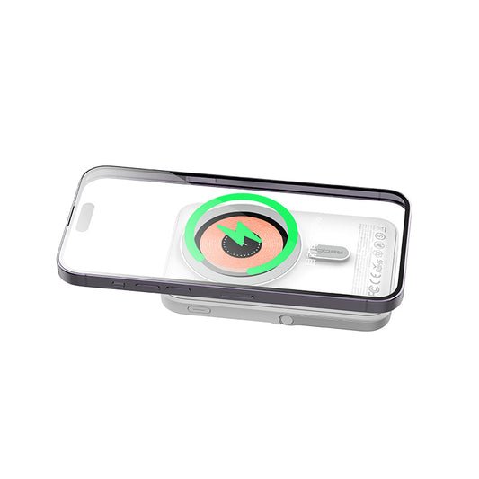 Recci W08 Metal Standlı 15W M-safe Şarj Özellikli 20W PD Hızlı Şarj Powerbank 10000mAh