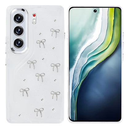 Tecno Camon 40 Pro Kılıf Airbag Tasarımlı Simli Şeffaf Zore Kutup Kapak