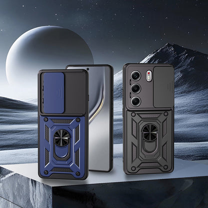 Tecno Camon 40 Pro Kılıf Magnetik Standlı Kamera Korumalı Zore Sürgülü Vega Kapak