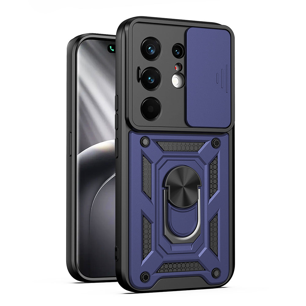 Tecno Camon 50 Pro Kılıf Magnetik Standlı Kamera Korumalı Zore Sürgülü Vega Kapak