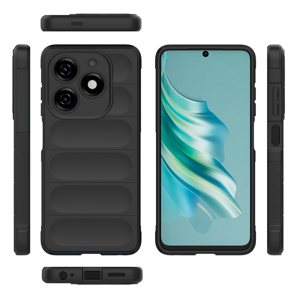 Tecno Spark 20 Kılıf Esnek TPU Oyuklu Arka Yüzey Tasarımlı Zore Etnik Silikon Kapak