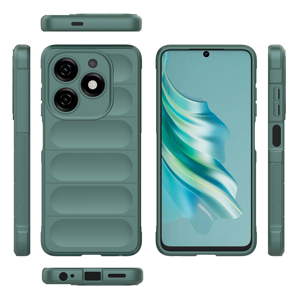 Tecno Spark 20 Kılıf Esnek TPU Oyuklu Arka Yüzey Tasarımlı Zore Etnik Silikon Kapak