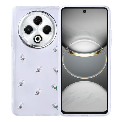 Tecno Spark 30 4G Kılıf Airbag Tasarımlı Simli Şeffaf Zore Kutup Kapak