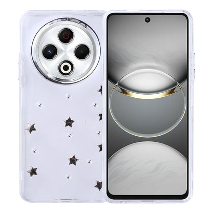 Tecno Spark 30 4G Kılıf Airbag Tasarımlı Simli Şeffaf Zore Kutup Kapak