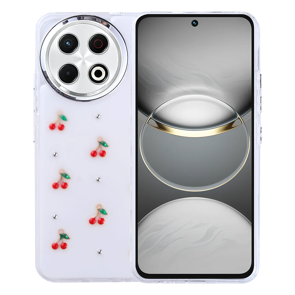 Tecno Spark 30 Pro Kılıf Airbag Tasarımlı Simli Şeffaf Zore Kutup Kapak