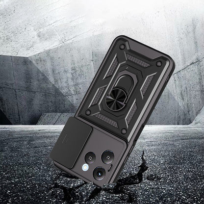 Tecno Spark 40 4G Kılıf Magnetik Standlı Kamera Korumalı Zore Sürgülü Vega Kapak