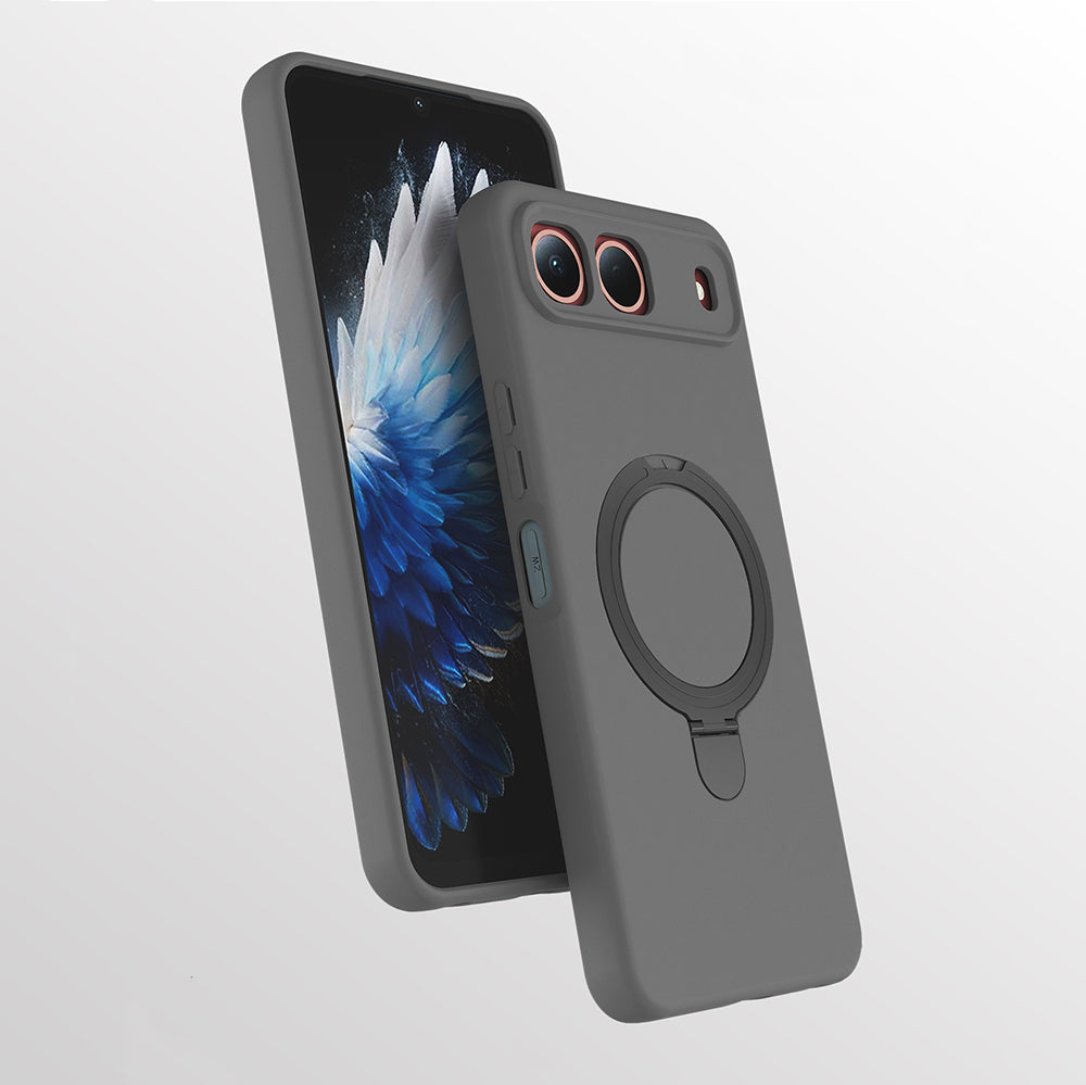 Tecno Spark 40 5G Kılıf M-safe Şarj Özellikli Standlı Zore Samara Kapak