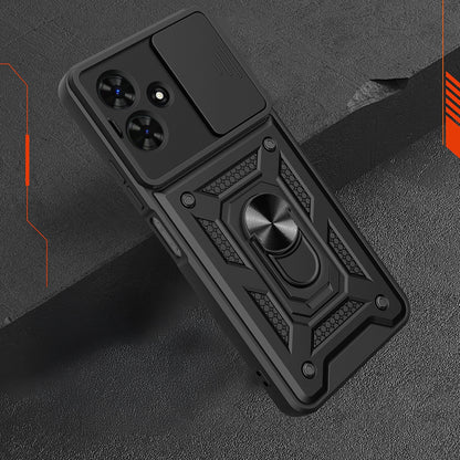 Tecno Spark Go 2 Kılıf Magnetik Standlı Kamera Korumalı Zore Sürgülü Vega Kapak