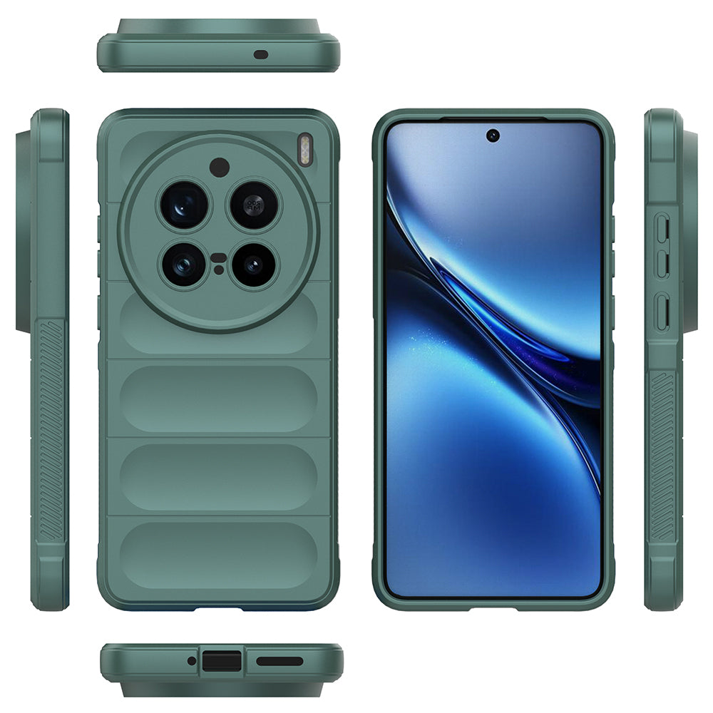 Vivo X200 Pro Kılıf Esnek TPU Oyuklu Arka Yüzey Tasarımlı Zore Etnik Silikon Kapak