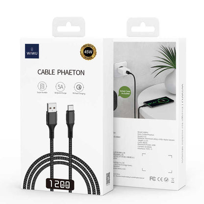 Wiwu F12 Kablo Phaeton Type-C Usb Kablo