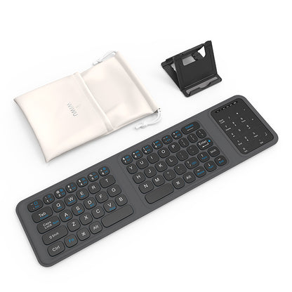 Wiwu FMK-05 iOS Android Windows Uyumlu Katlanabilir Bluetooth Kablosuz Klavye + Masaüstü Telefon Standı