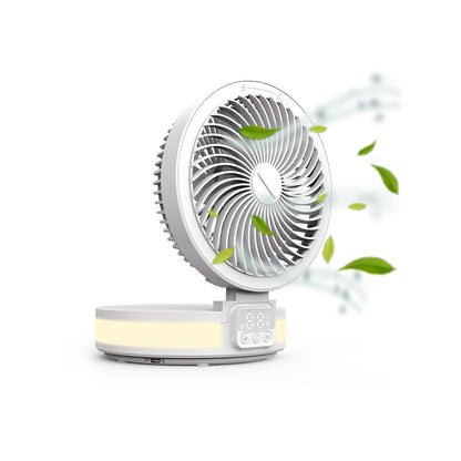 Wiwu FS05 Katlanabilir Şarjlı Dijital LED Ekranlı Gece Lambalı Masaüstü Fan