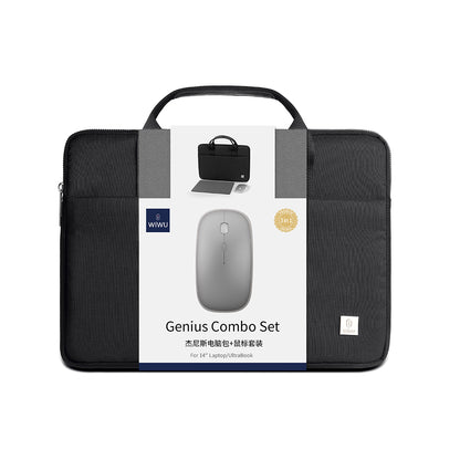 Wiwu Genius Combo Serisi 3in1 14 inç Laptop Çantası & Kablosuz Mouse & Mouse Pad Set