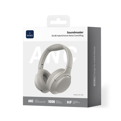 Wiwu HP-200 Soundmaster Hibrit ANC Özellikli Kulak Üstü Bluetooth Kulaklık v6.0