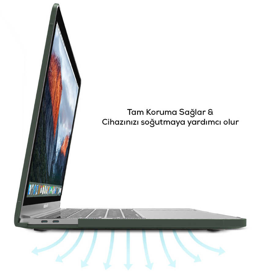 Macbook 13.3' New Pro 2018 Wiwu Macbook HP-01 iShield Kapak