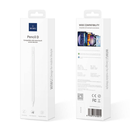 Wiwu Pencil D Aktif Kapasitif Basınçlı Universal Palm-Rejection Özellikli Dokunmatik Stylus Kalem