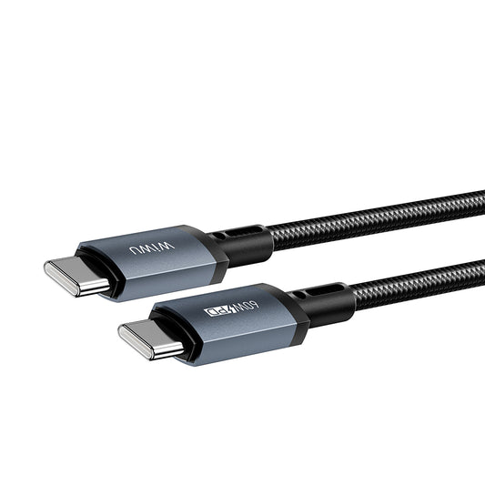 Wiwu Wi-C057 Titanlink Serisi Type-C to Type-C Hızlı Şarj Özellikli PD Data ve Şarj Kablosu 60W 1M