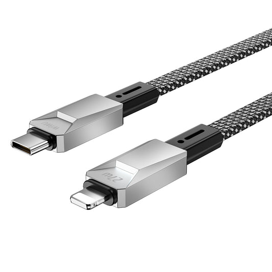 Wiwu Wi-C077 Cyberlink Serisi Type-C to Lightning Hızlı Şarj Özellikli Data ve Şarj Kablosu 27W 1M