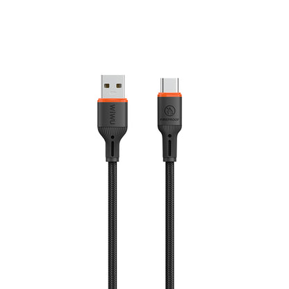 Wiwu Wi-C096 Flame Guard Serisi USB-A to Type-C Hızlı Şarj Özellikli Data ve Şarj Kablosu 1.2M