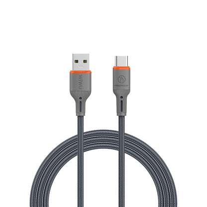 Wiwu Wi-C096 Flame Guard Serisi USB-A to Type-C Hızlı Şarj Özellikli Data ve Şarj Kablosu 1.2M