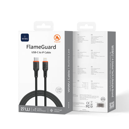 Wiwu Wi-C097 FlameGuard Serisi Type-C to Lightning Data ve Şarj Kablosu 27W 1.2M
