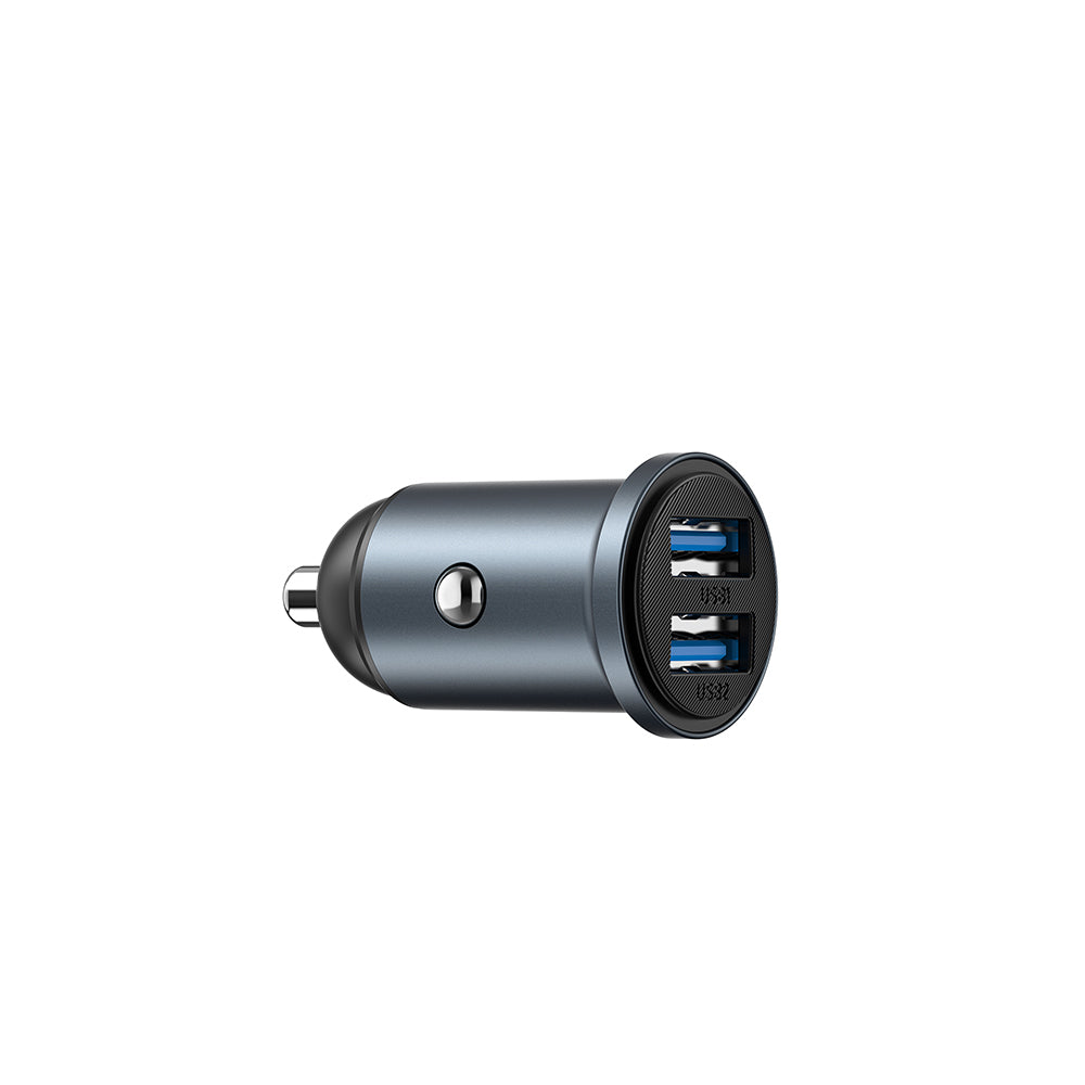 Wiwu Wi-CC031 Nano Lite Serisi Dual USB-A Hızlı Şarj Özellikli Araç Şarj Aleti PD 12W