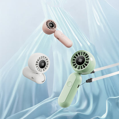 Wiwu Wi-FS017 Bubble Mini Pro Serisi 3 Kademeli Dijital LED Göstergeli Katlanabilir Portatif Soğutucu El Fanı