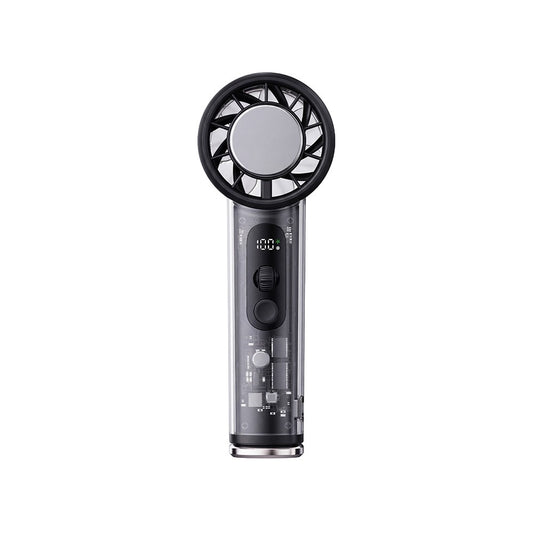 Wiwu Wi-FS019 Ice Engine Turbo Fan Serisi Dijital LED Göstergeli Şeffaf Tasarım Portatif Soğutucu El Fanı