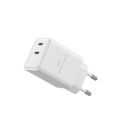 Wiwu Wi-G025 Cube Serisi Dual Type-C PD GaN Teknolojili Hızlı Şarj Başlığı 47W
