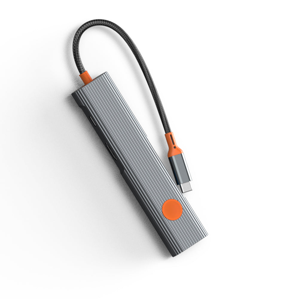 Wiwu Wi-HB005 Travel Serisi 5in1 HDMI (4K@60Hz) Girişli + RJ45 + 100W PD Type-C Hub Bağlantı İstasyonu