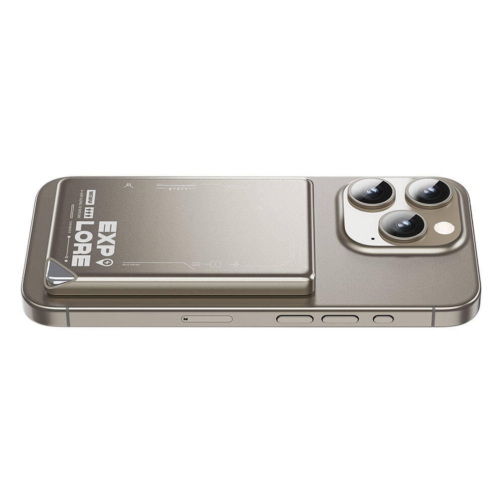 Wiwu Wi-P019 Ultra-Thin Explore Serisi Led Göstergeli Wireless M-safe Powerbank 15W 5000mAh