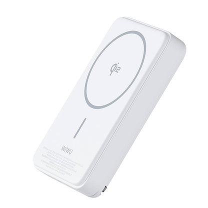 Wiwu Wi-P031 Qi2 Şarj Teknolojili LED Işık Göstergeli Standlı 30W Taşınabilir M-safe Wireless Powerbank 10.000mAh